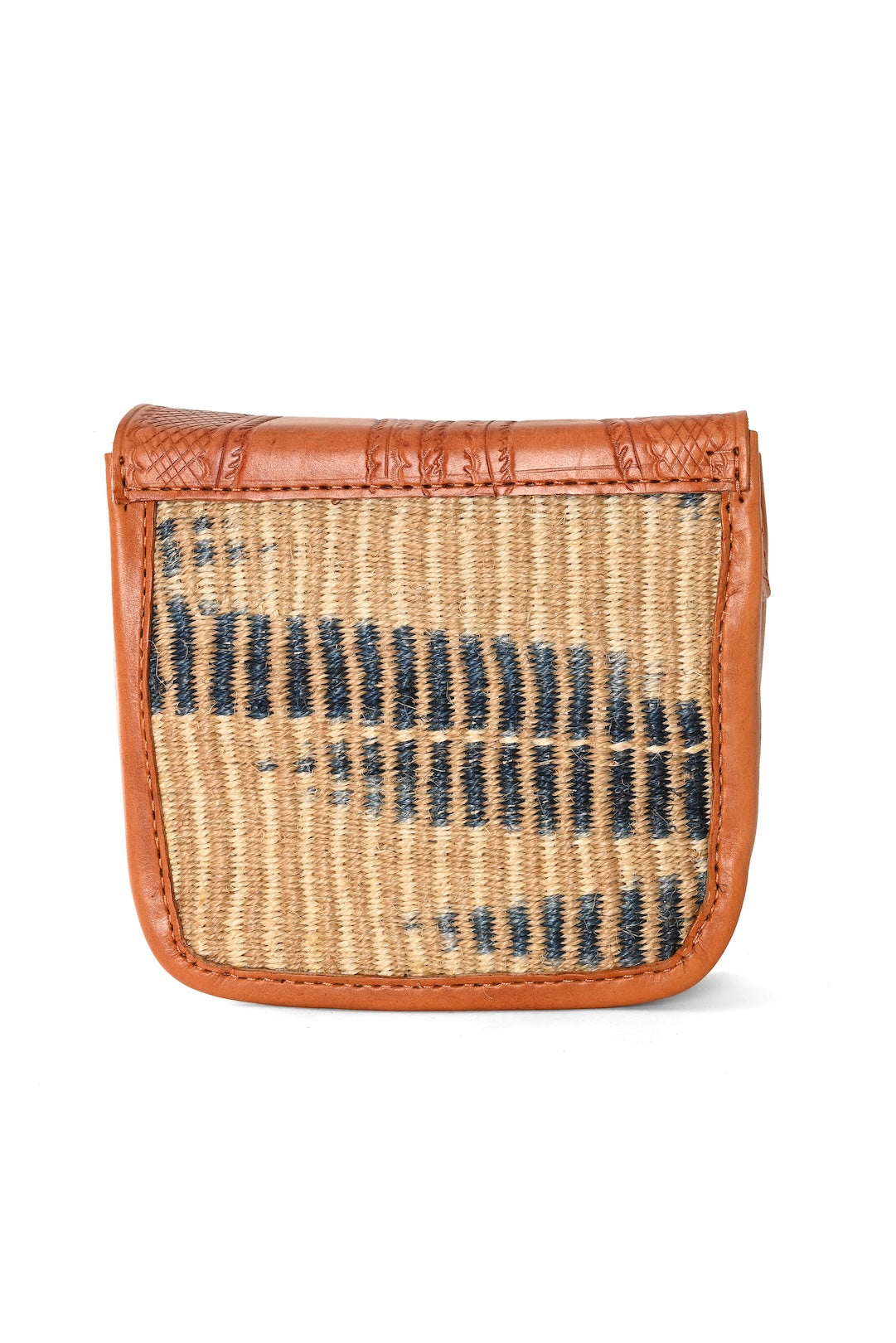 Sisal and Leather Crossbody Purse - Kilifi Coast