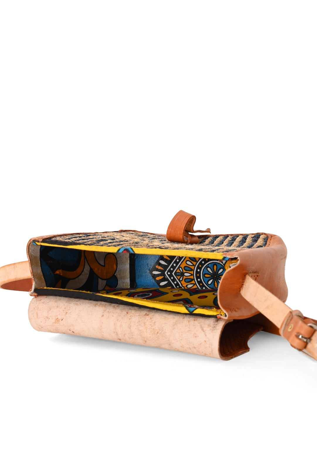 Sisal and Leather Crossbody Purse - Kilifi Coast