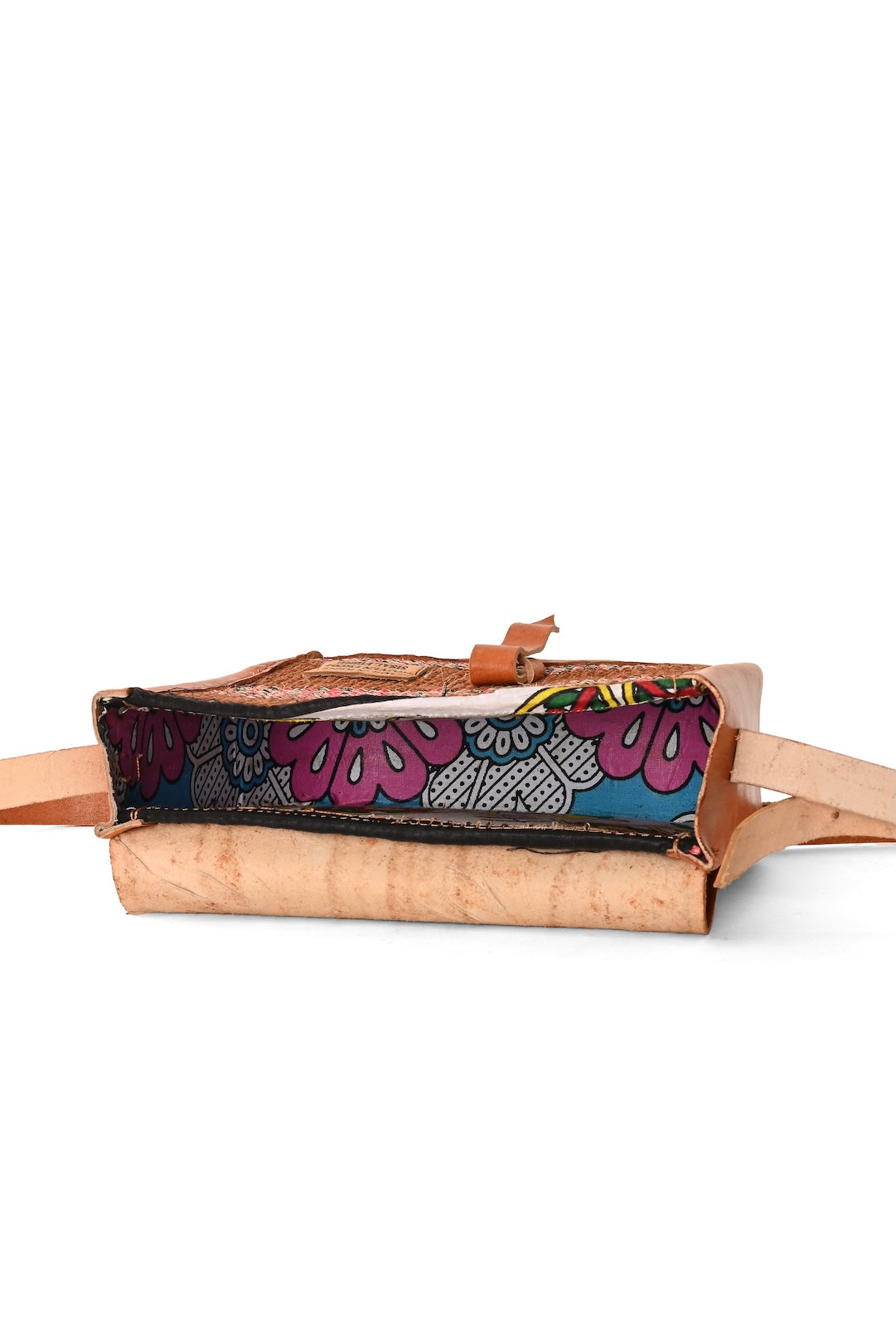 Sisal and Leather Crossbody Purse - Mombasa Spice Market