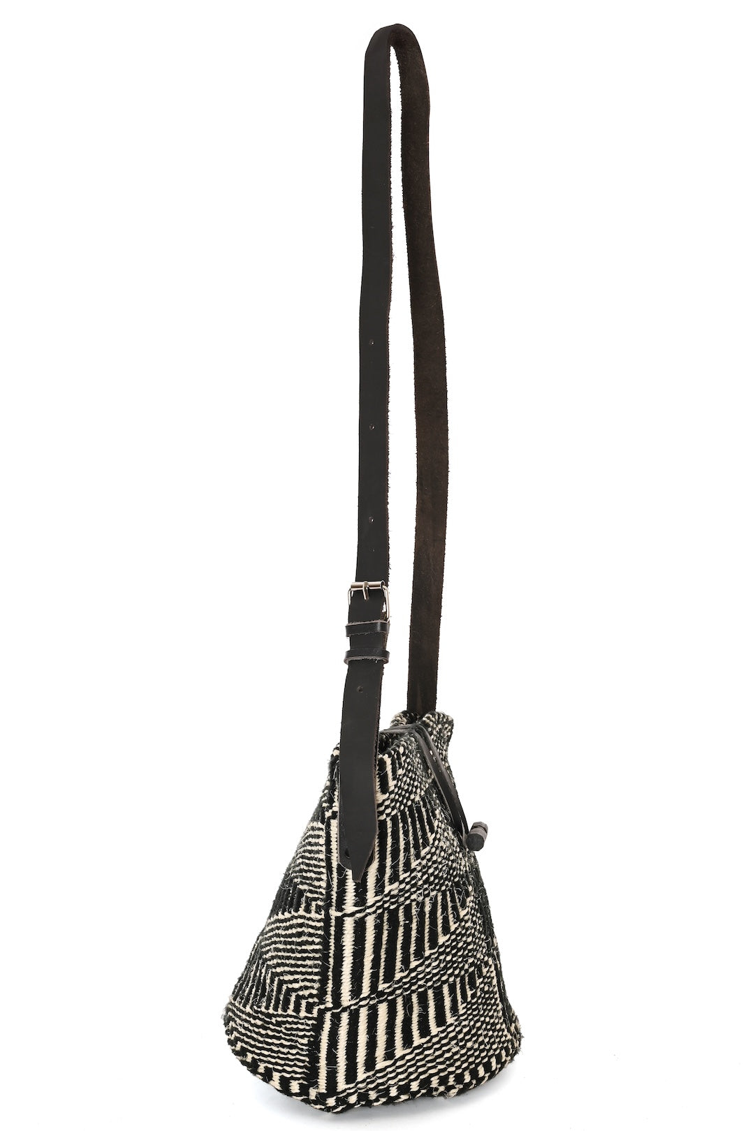 Kamba Triangles Patterned Sisal and Wool Purse