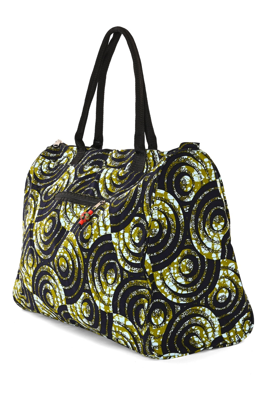 African Wax Cloth Overnighter Duffle Bag - One of a Kind