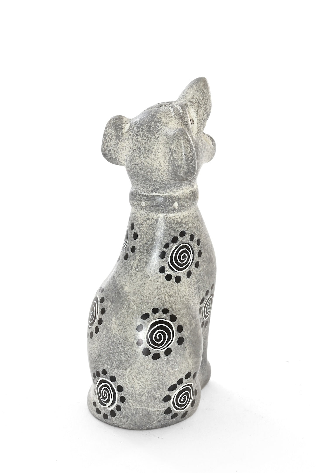 Small Gray Soapstone Dog Sculpture