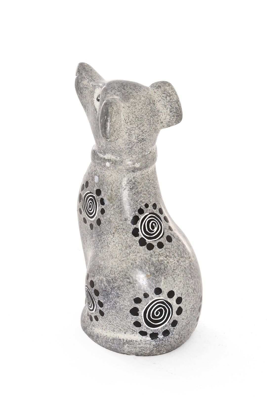 Small Gray Soapstone Dog Sculpture