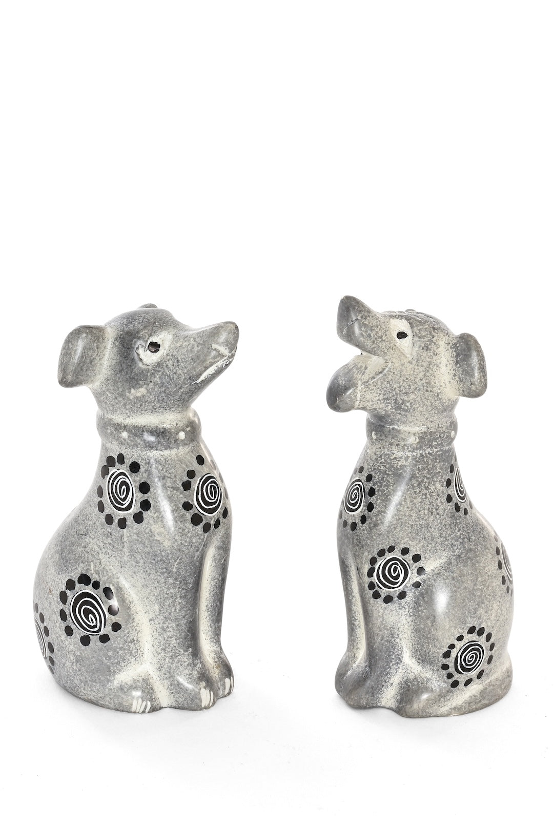 Small Gray Soapstone Dog Sculpture