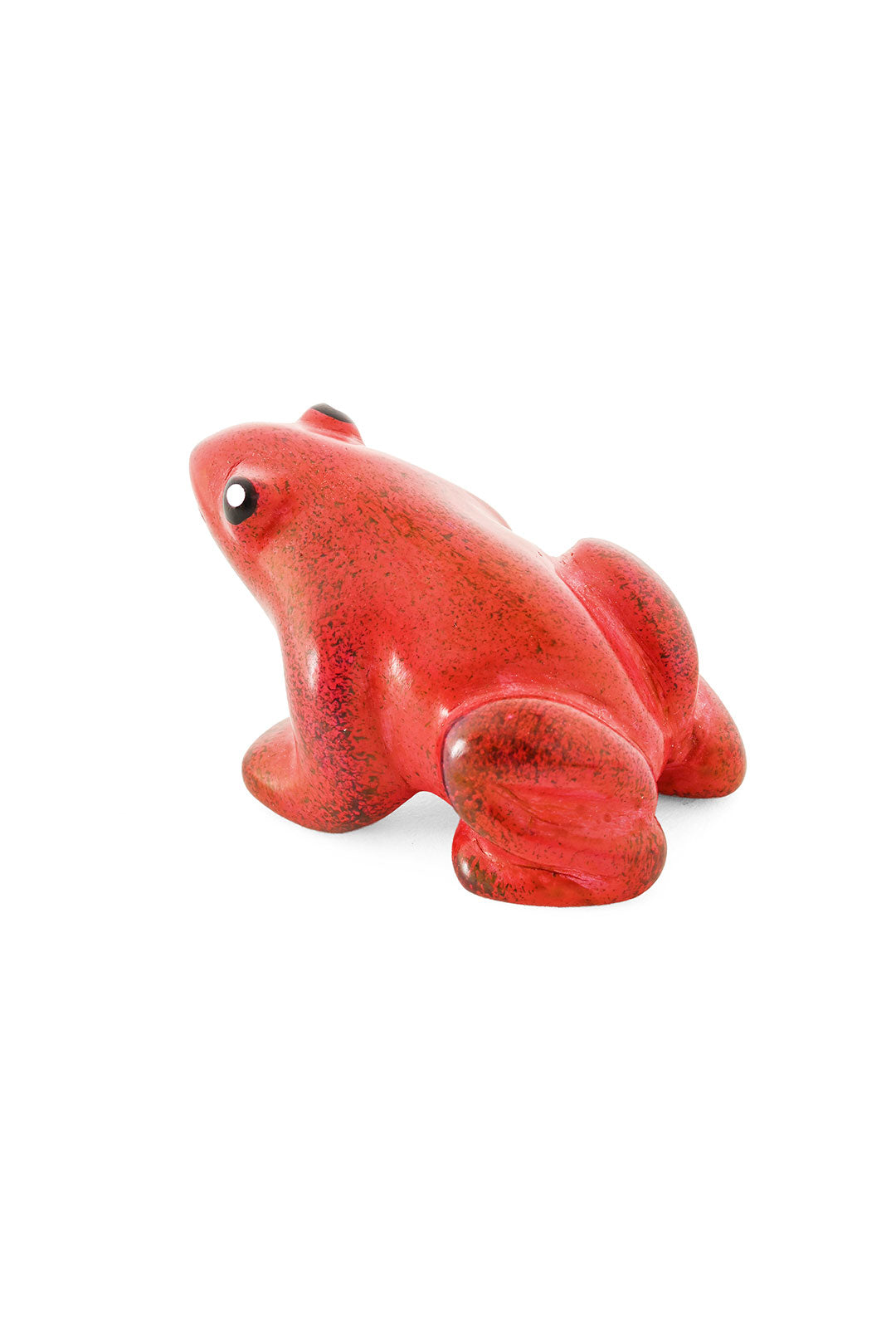 Set of Three Colorful Dappled Soapstone Frogs