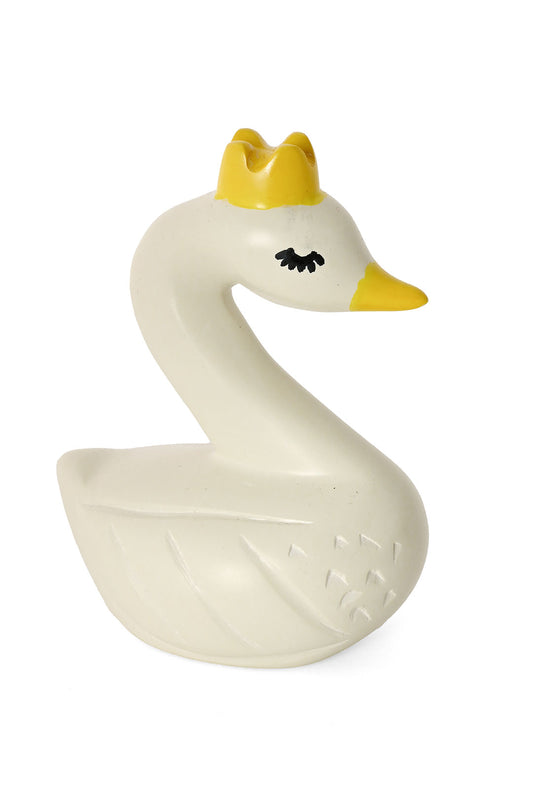Regal White Kenyan Soapstone Swan Sculpture