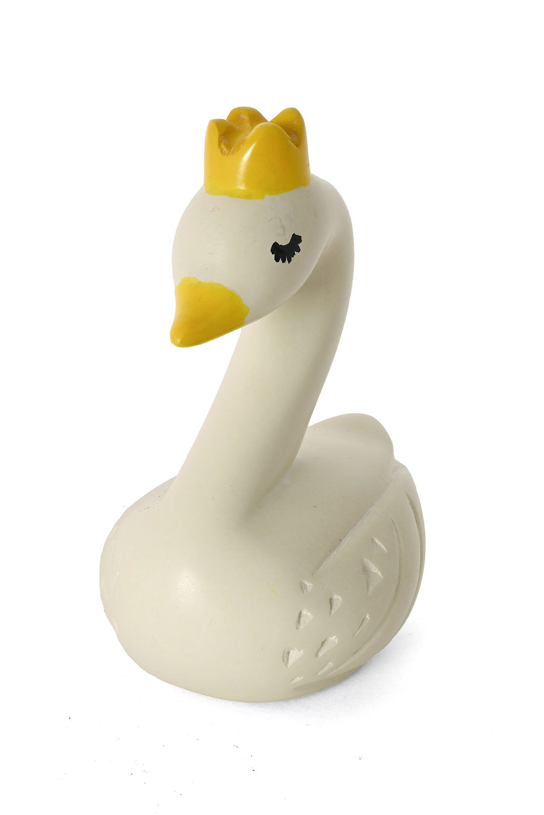 Regal White Kenyan Soapstone Swan Sculpture
