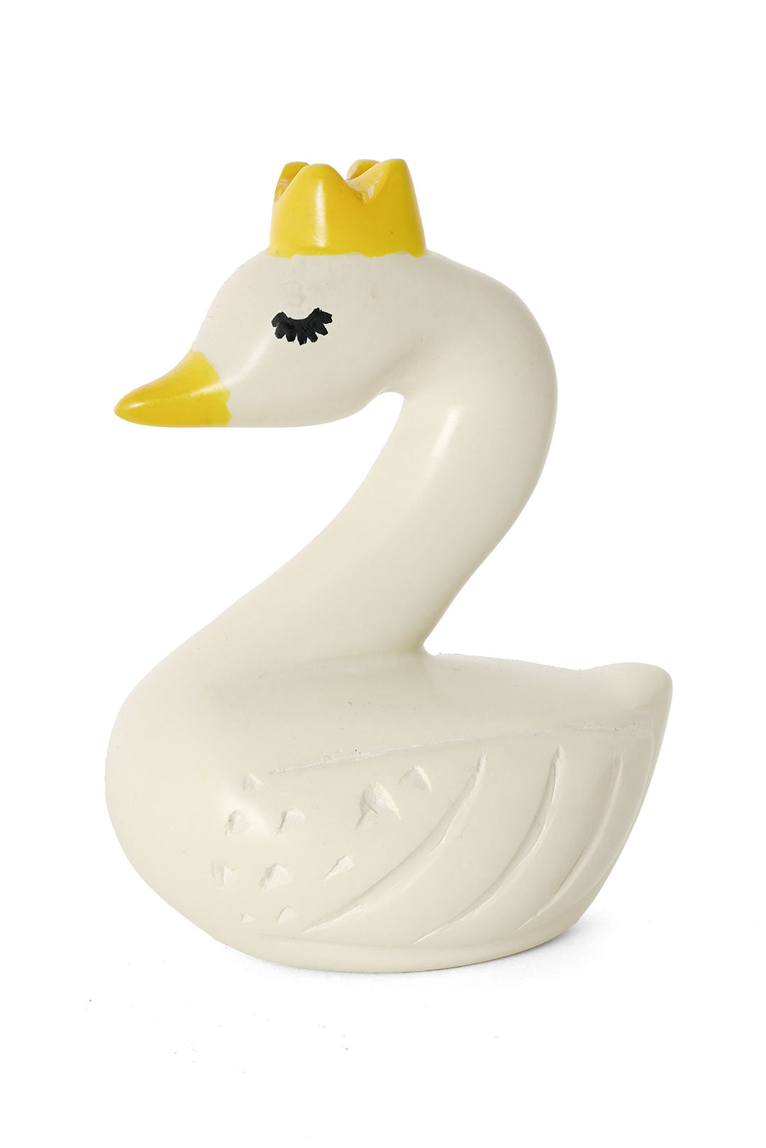 Regal White Kenyan Soapstone Swan Sculpture