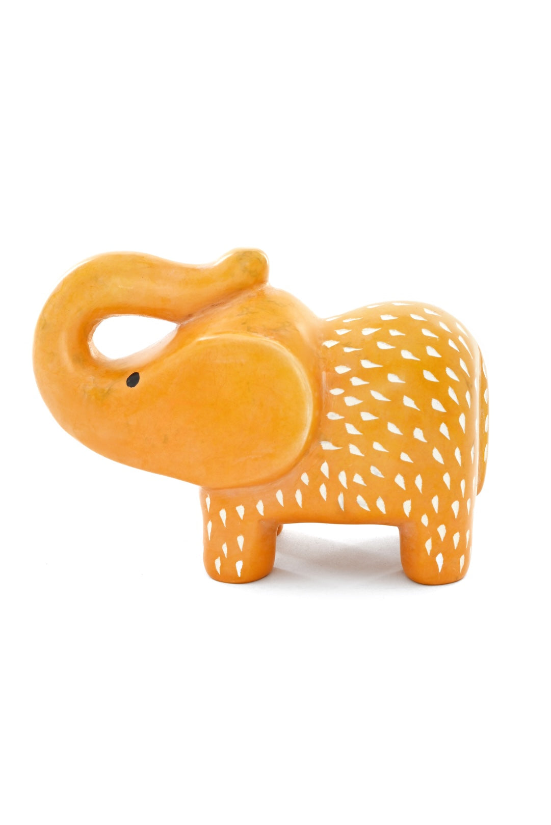 Sunny Yellow Soapstone Elephant Sculpture