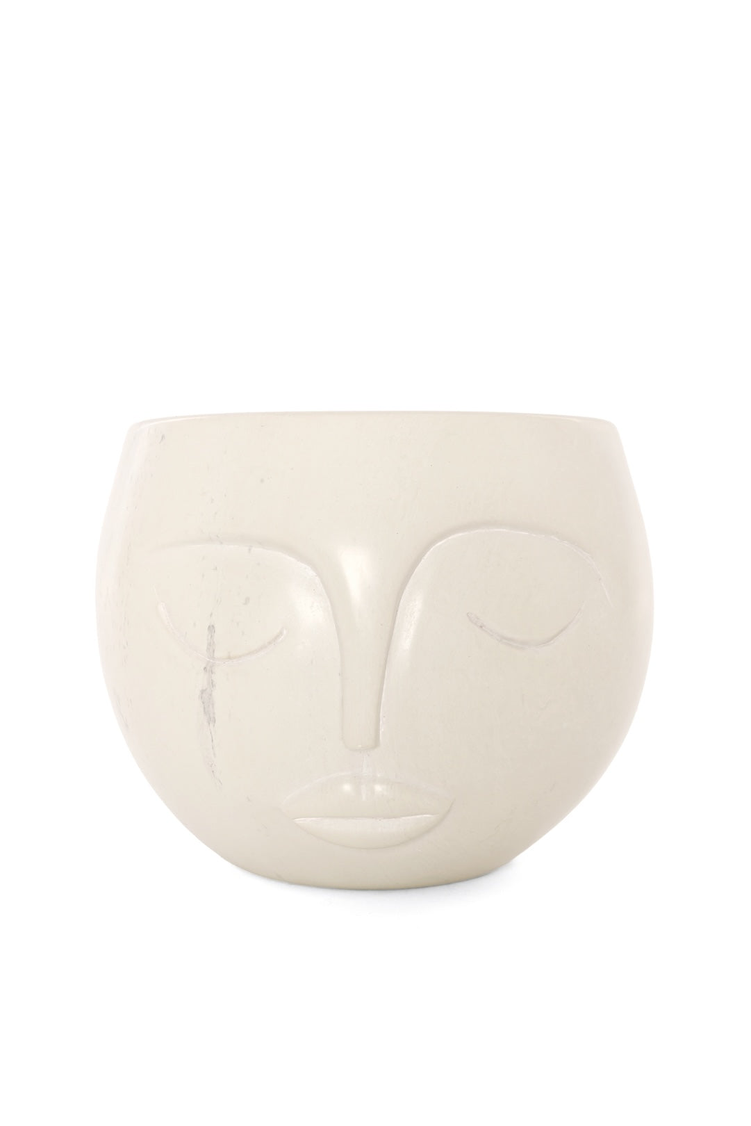 Hand Carved Natural Soapstone Muse Vessel