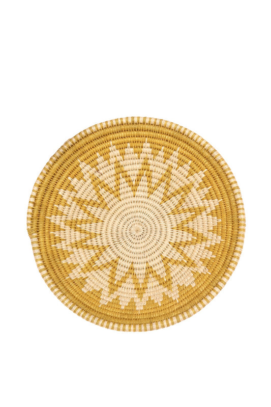 Caramel Tones Sisal Wall Basket Set of 3 - One of a Kind