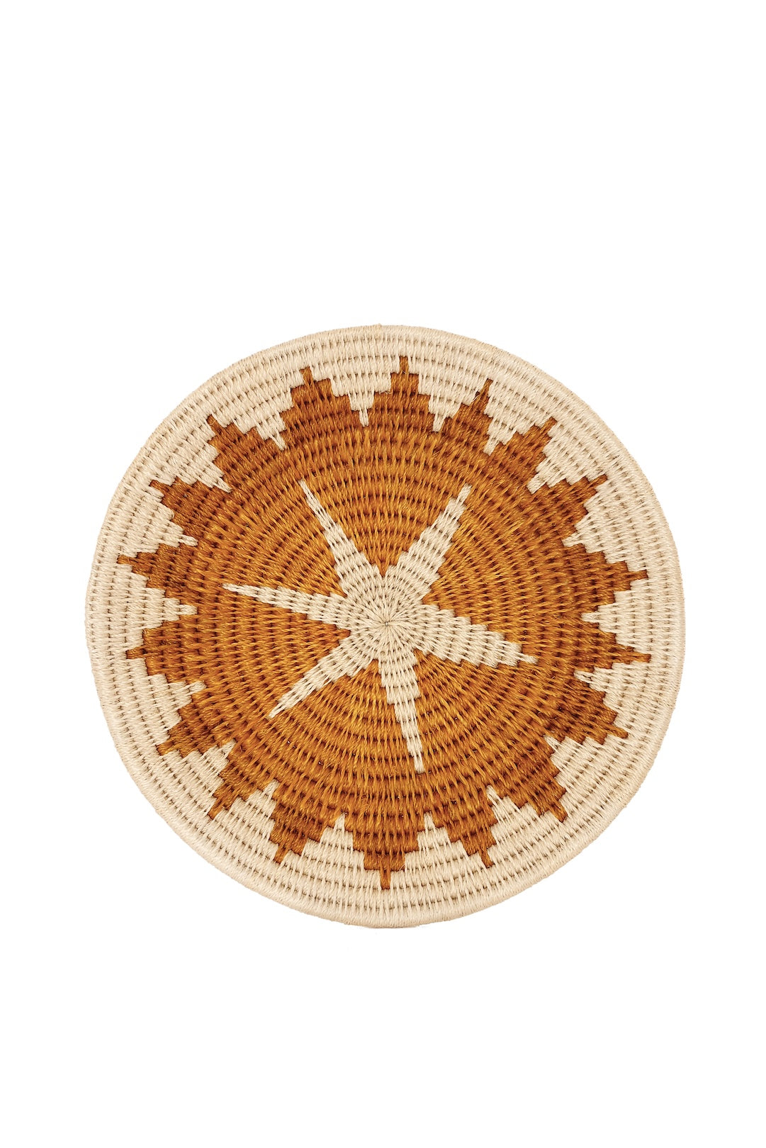 Caramel Tones Sisal Wall Basket Set of 3 - One of a Kind