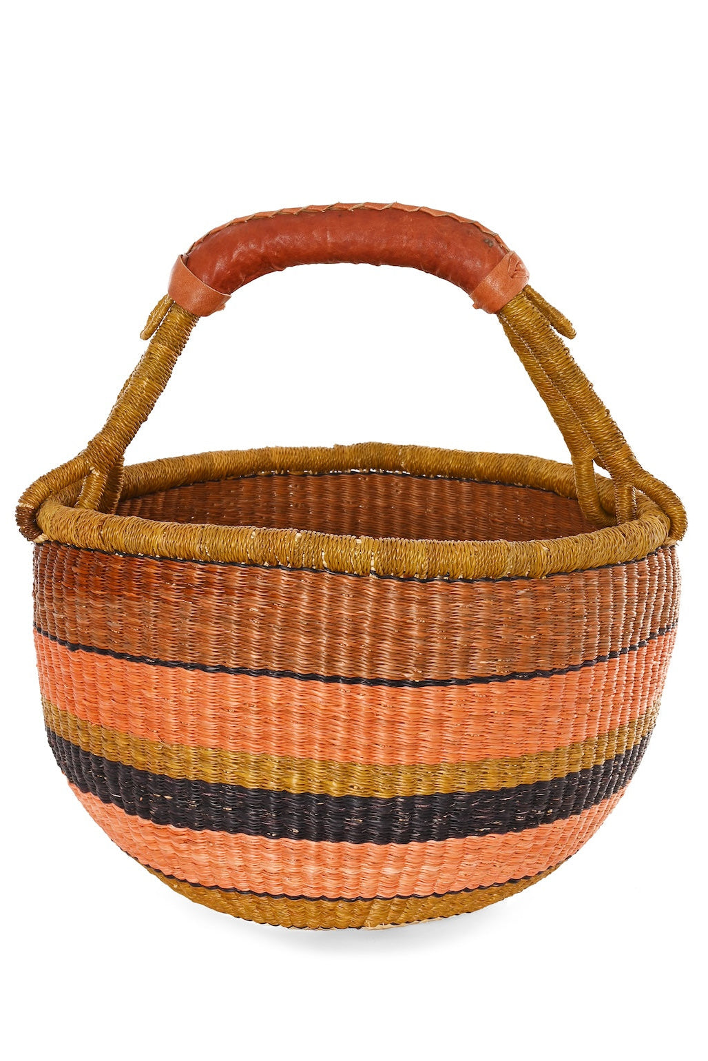 One of a Kind Spiced Chai Handwoven Bolga Basket