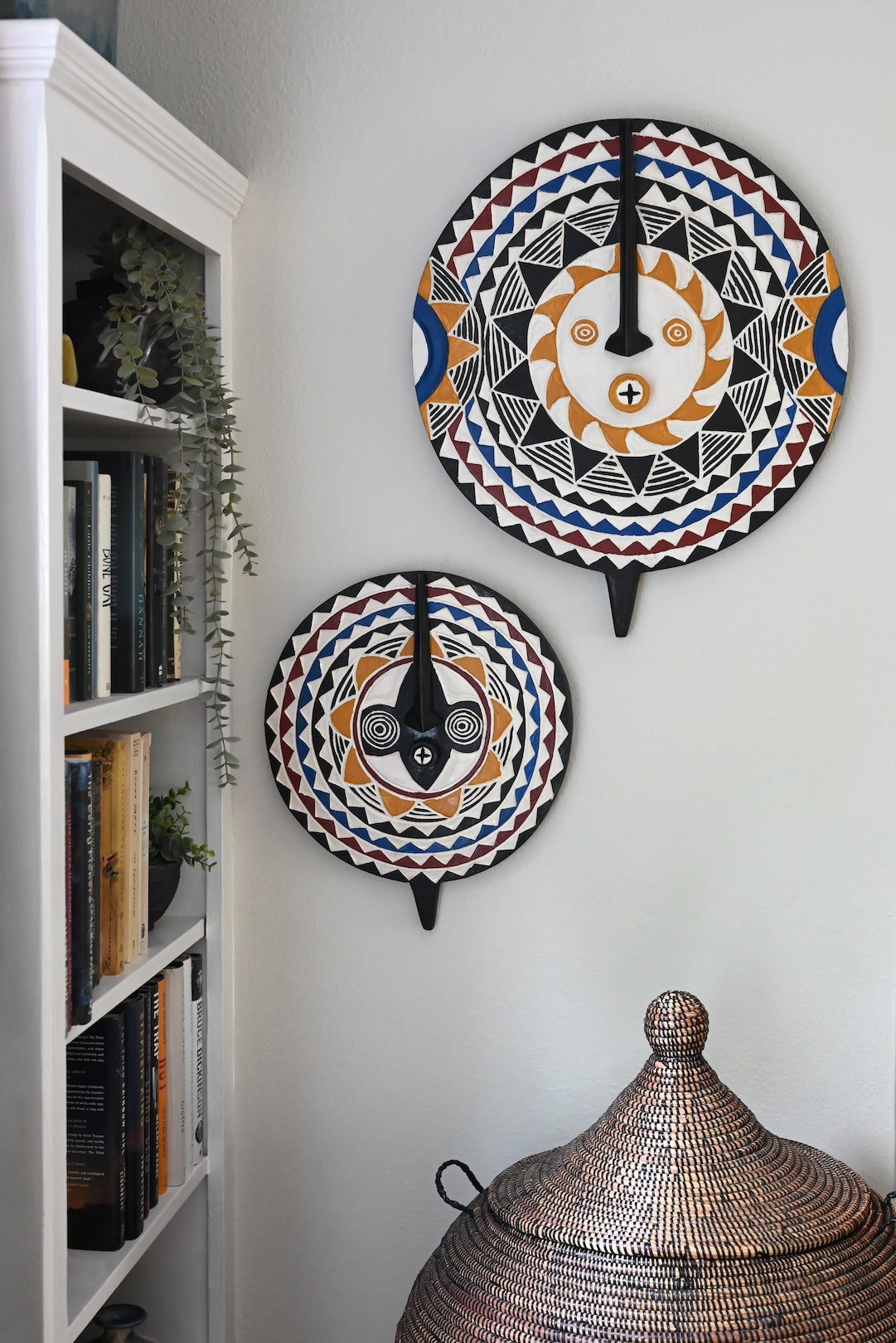 Hunu Decorative Wooden Sun Wall Masks