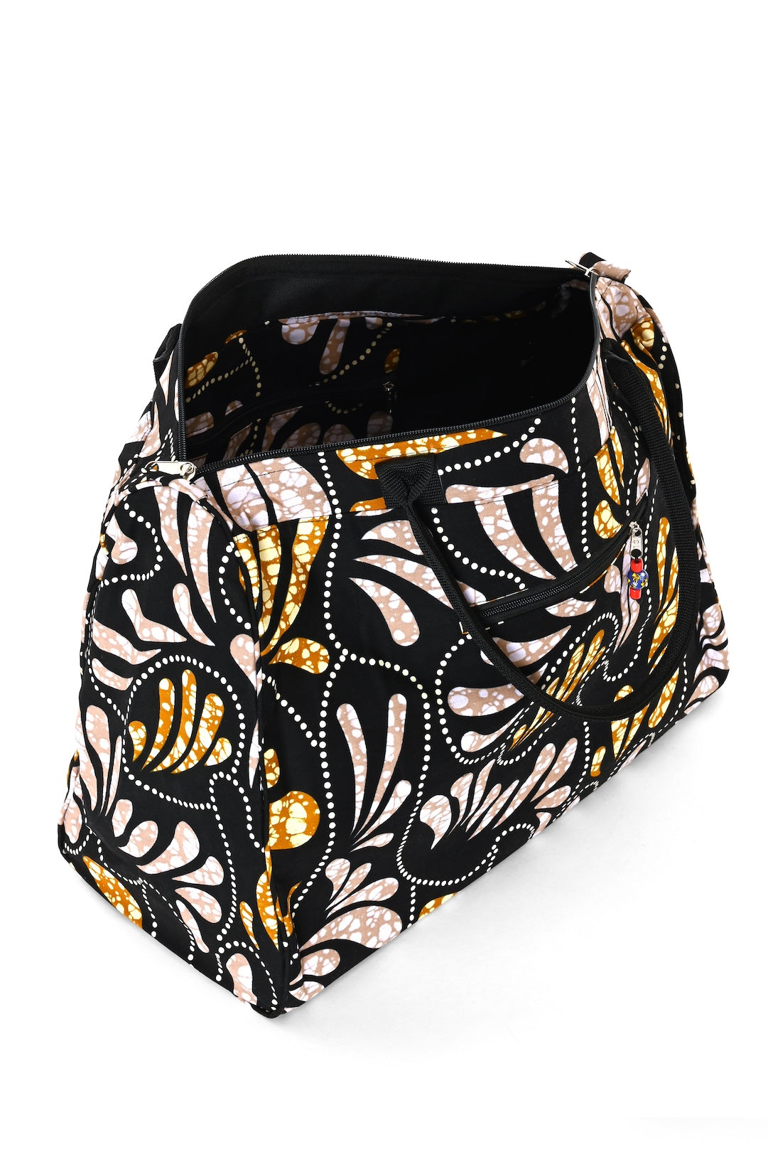 African Wax Cloth Overnighter Duffle Bag - One of a Kind