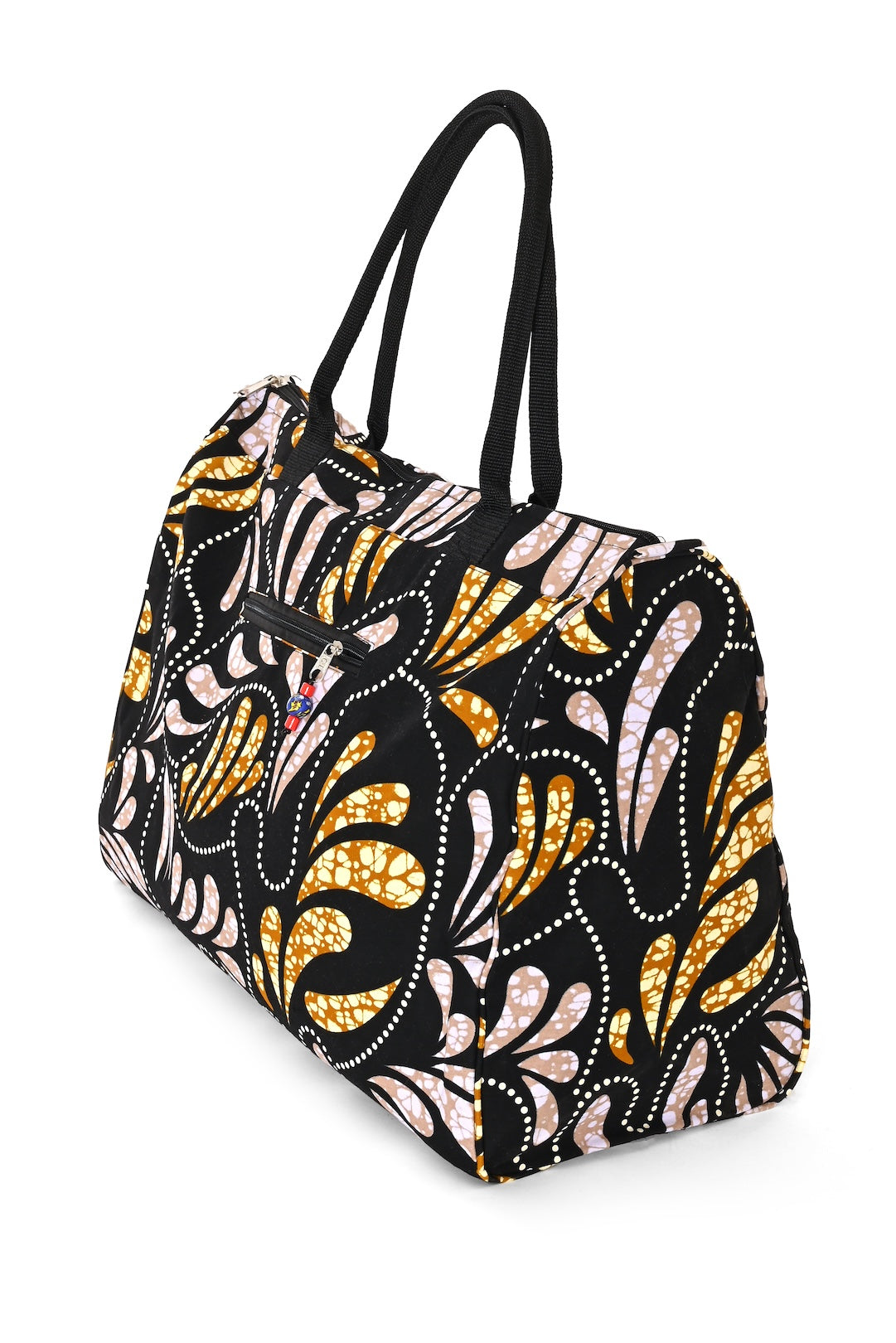 African Wax Cloth Overnighter Duffle Bag - One of a Kind