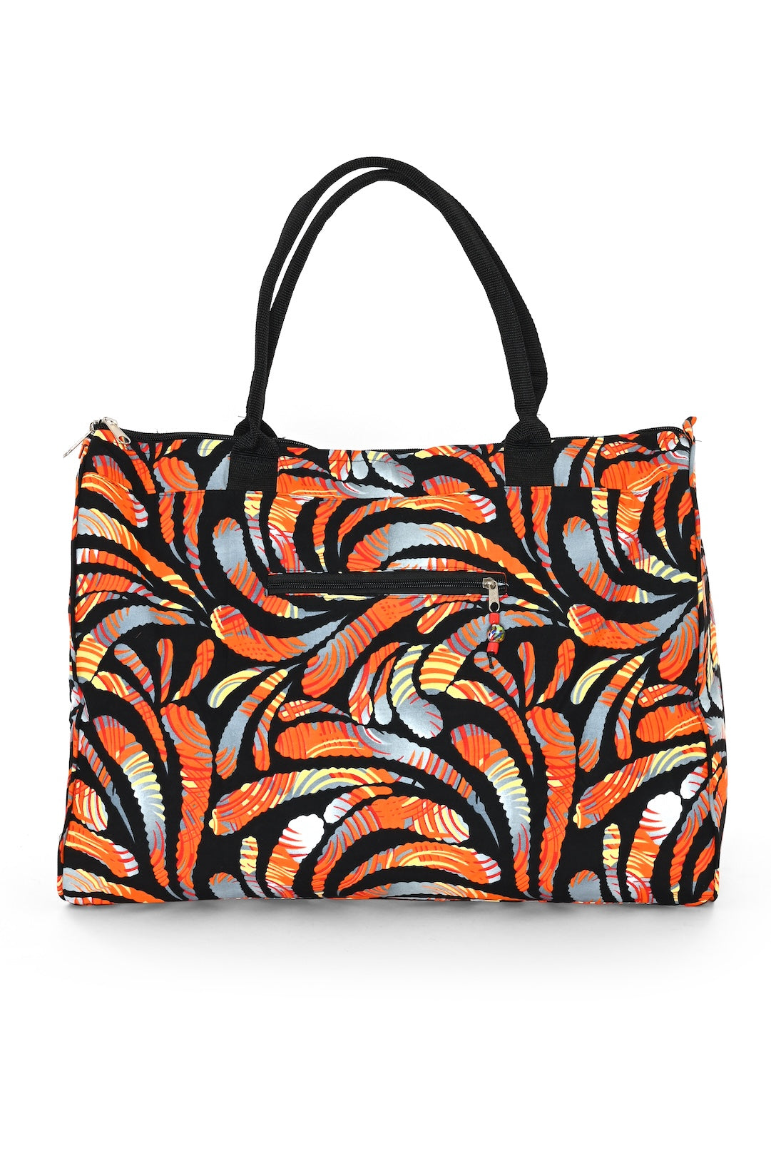 African Wax Cloth Overnighter Duffle Bag - One of a Kind