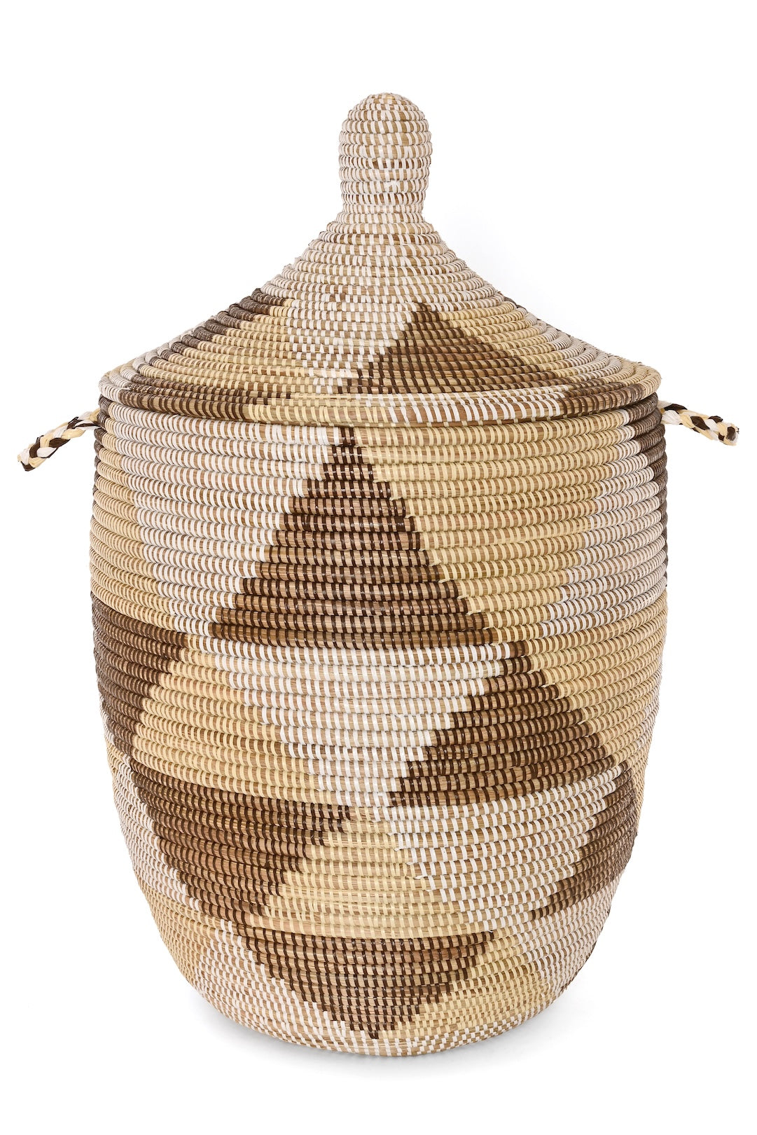 Earthy Triangles Large Senegalese Hamper - One of a Kind
