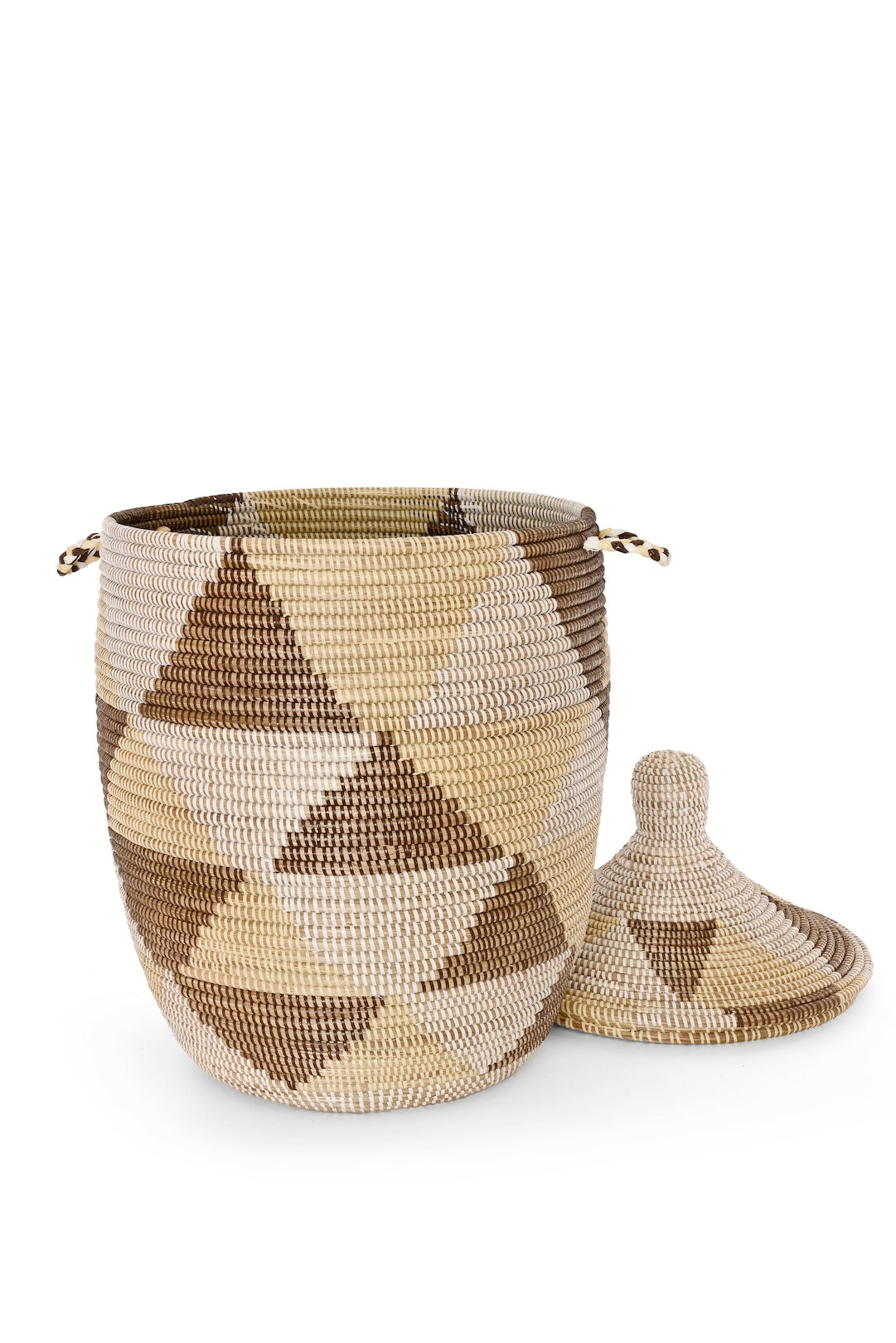 Earthy Triangles Large Senegalese Hamper - One of a Kind