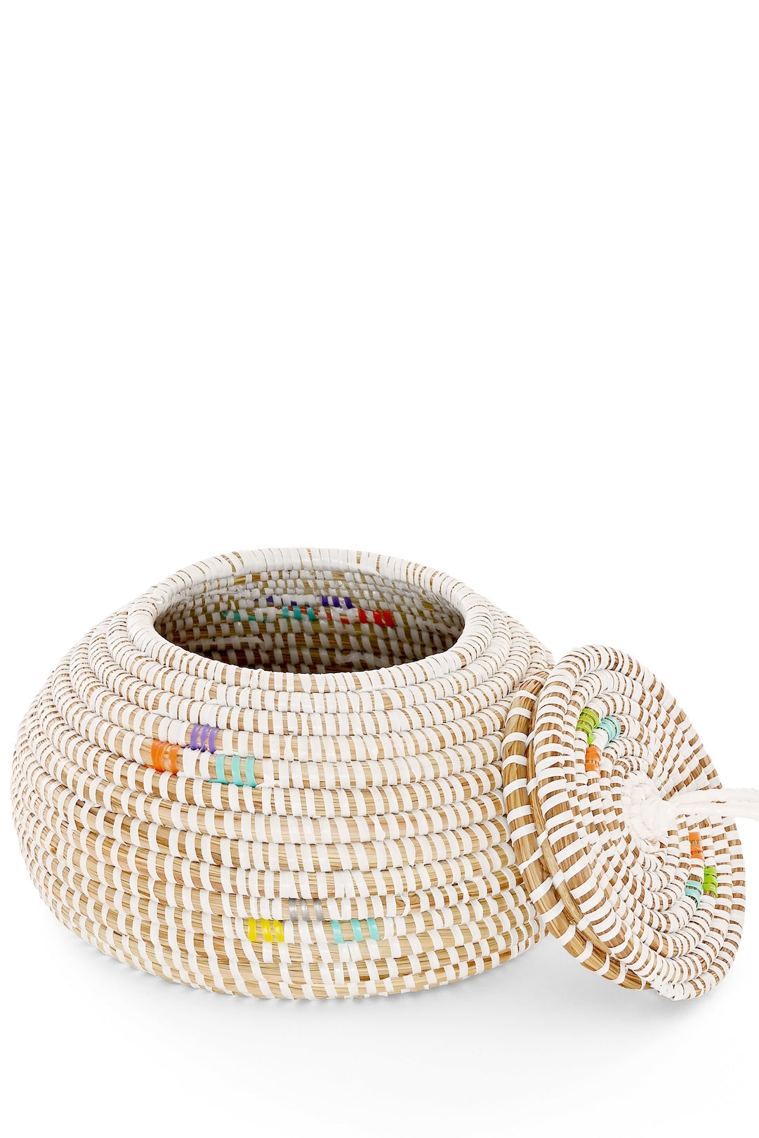 Small Lidded Mosaic Vessel Basket