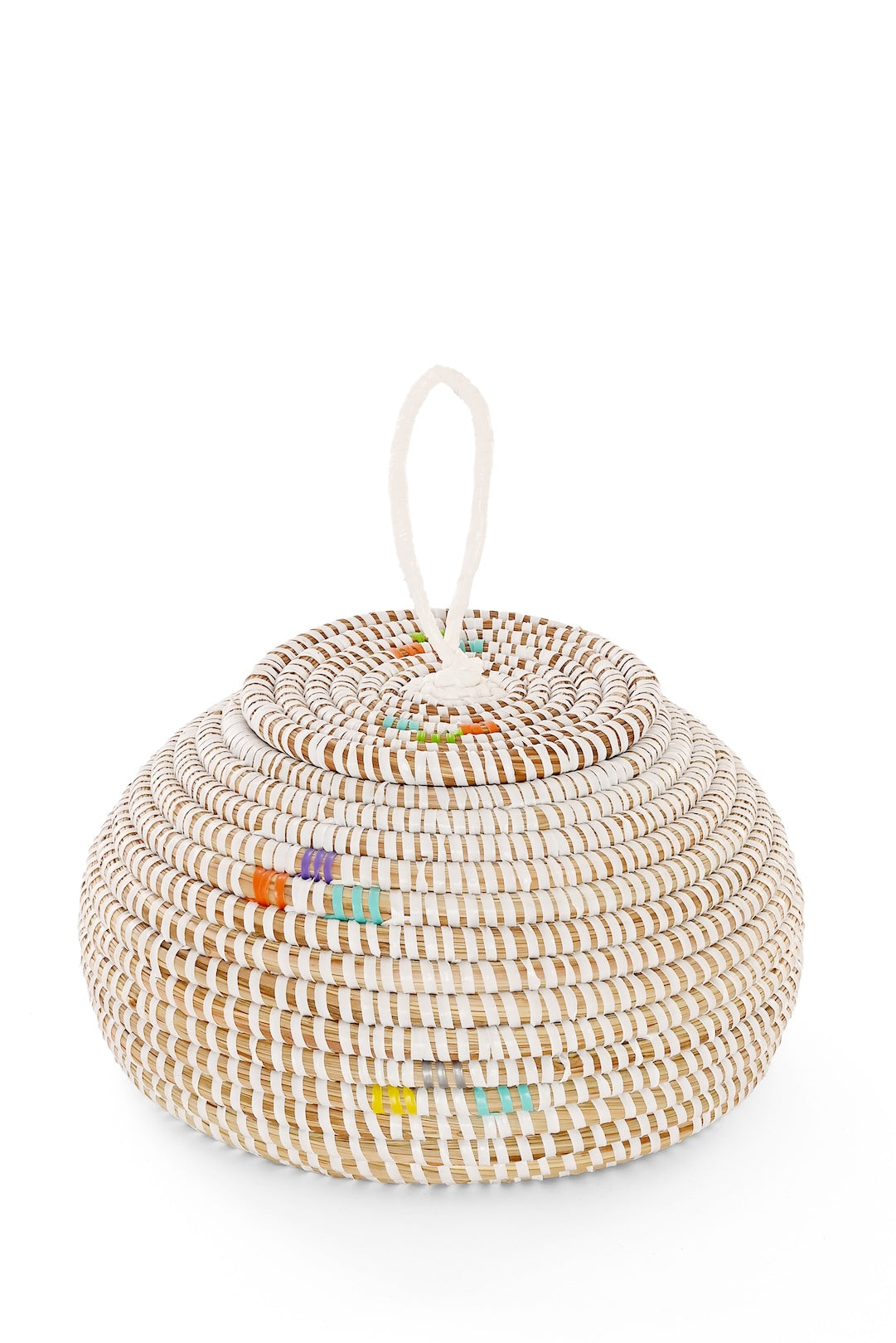 Small Lidded Mosaic Vessel Basket