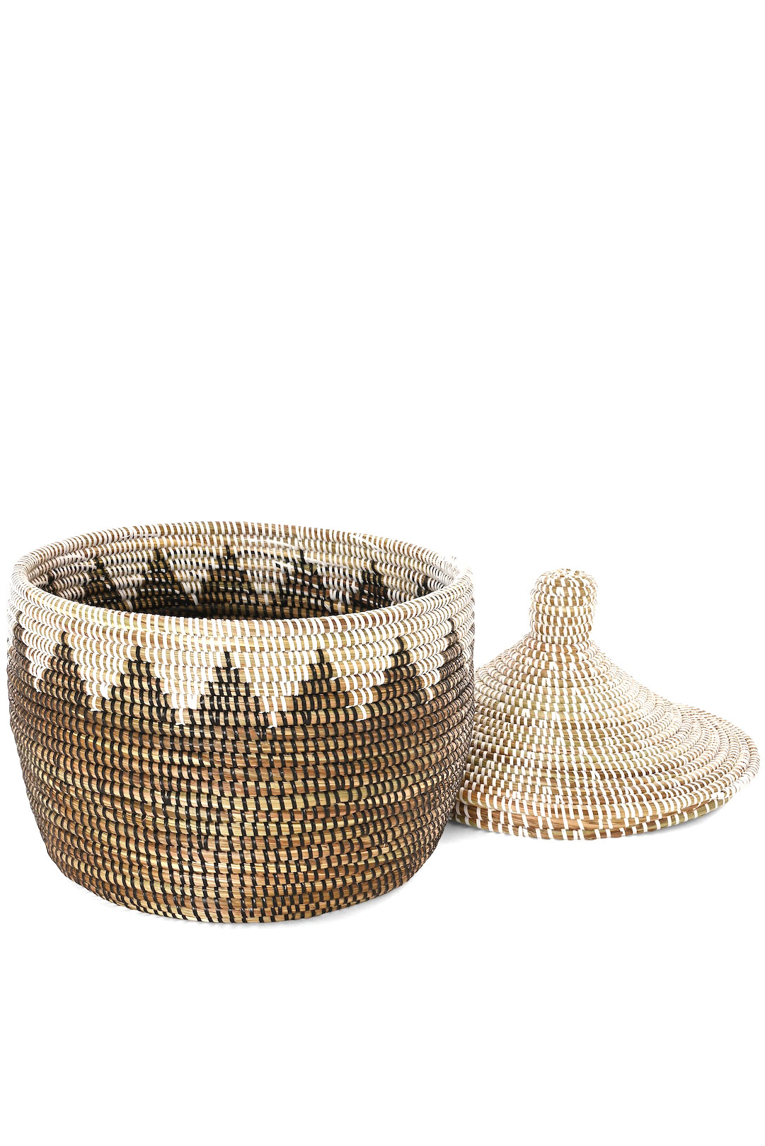 Peaks & Valleys Warming Basket in Black & White