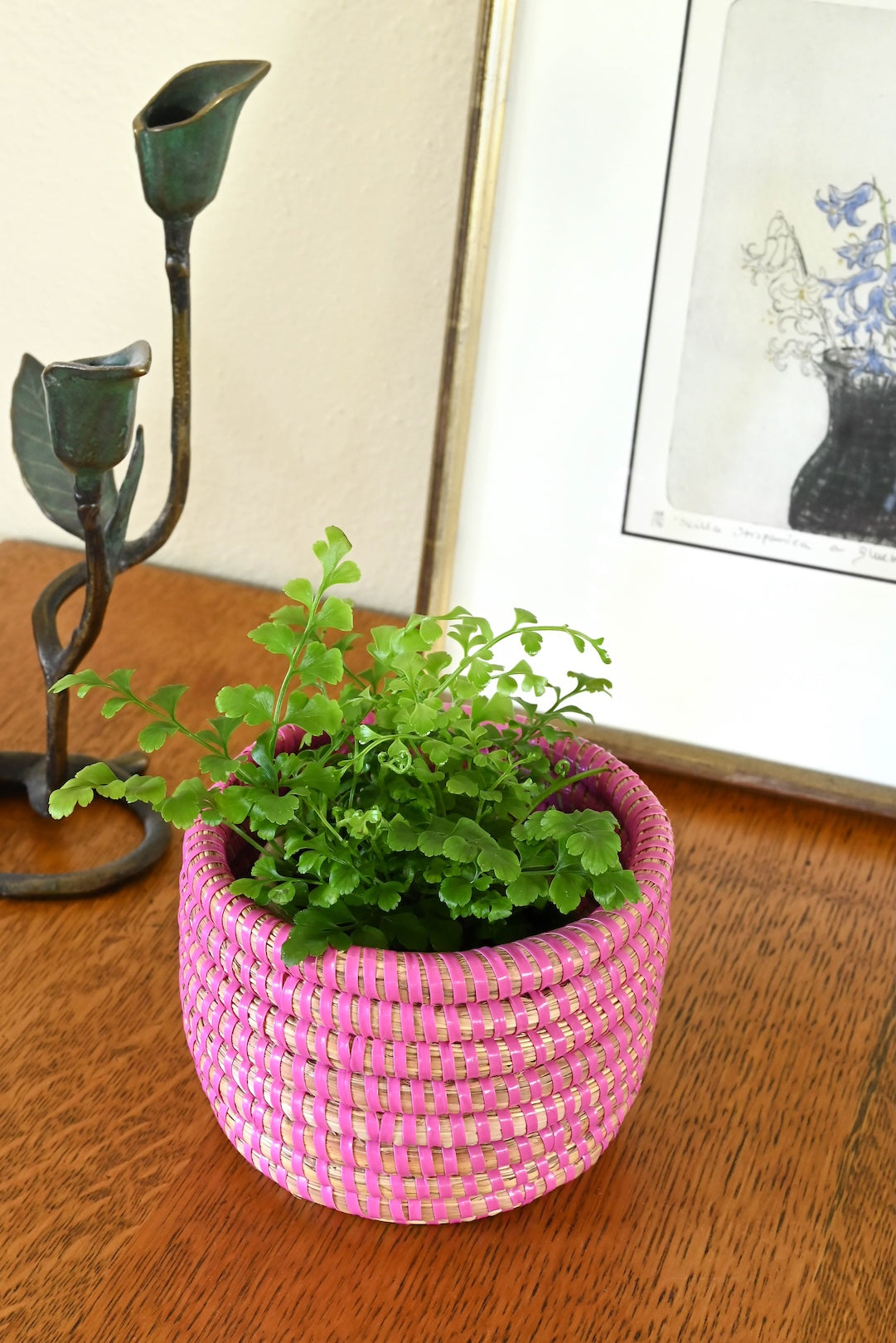 Pink Mini Flat Top Trinket Basket