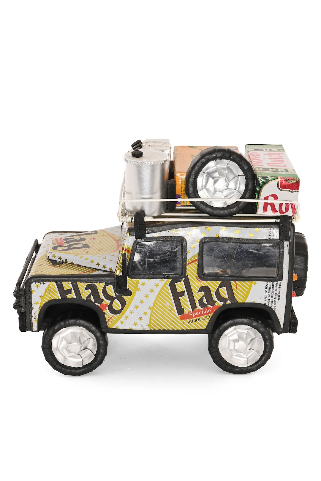 One-Of-A-Kind Recycled Beer & Soda Can Land Rover
