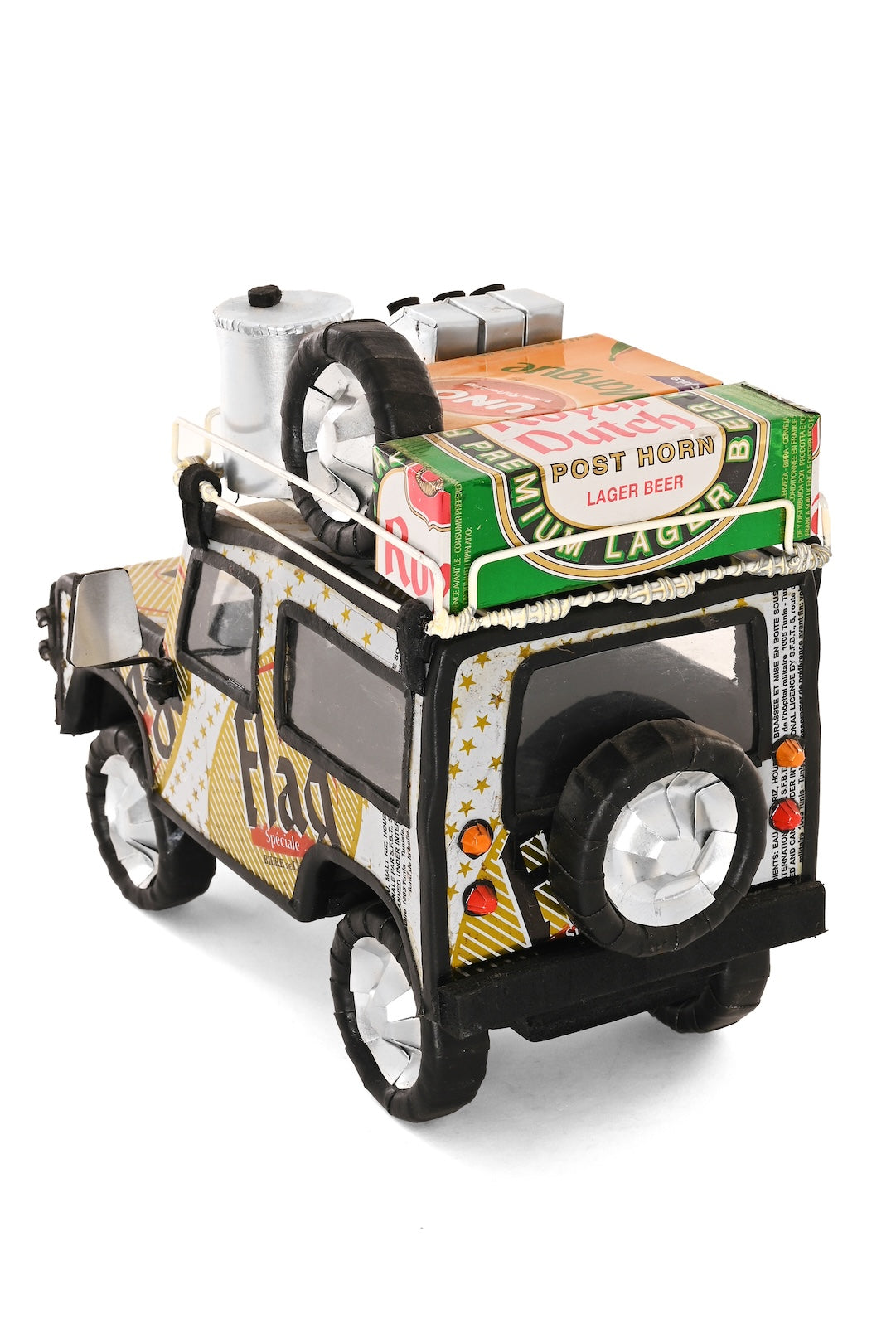 One-Of-A-Kind Recycled Beer & Soda Can Land Rover