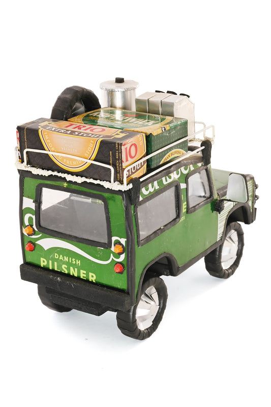 One-Of-A-Kind Recycled Beer & Soda Can Land Rover