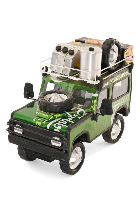One-Of-A-Kind Recycled Beer & Soda Can Land Rover