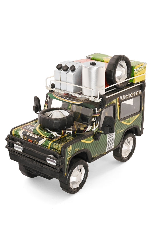 One-Of-A-Kind Recycled Beer & Soda Can Land Rover