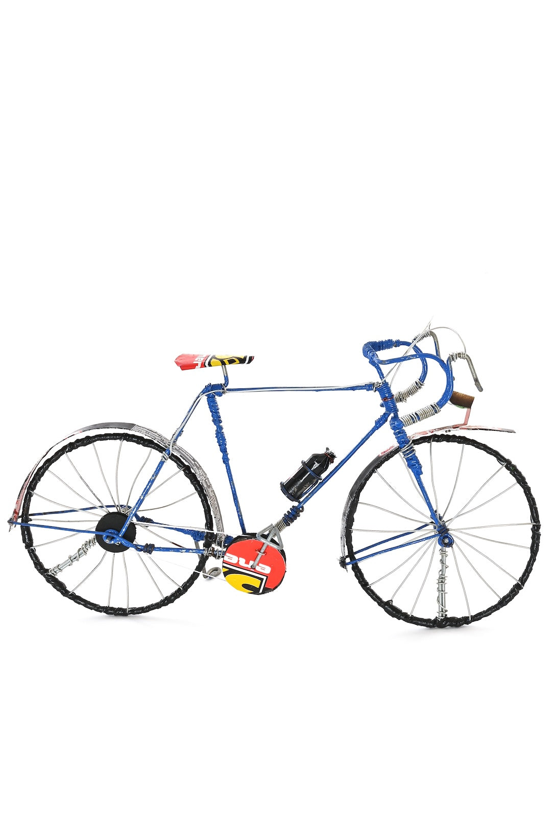One-Of-A-Kind Recycled Pop Can Bicycle - Blue
