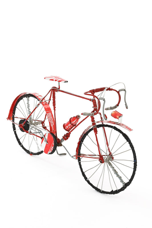 One-Of-A-Kind Recycled Pop Can Bicycle - Red