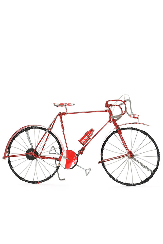 One-Of-A-Kind Recycled Pop Can Bicycle - Red