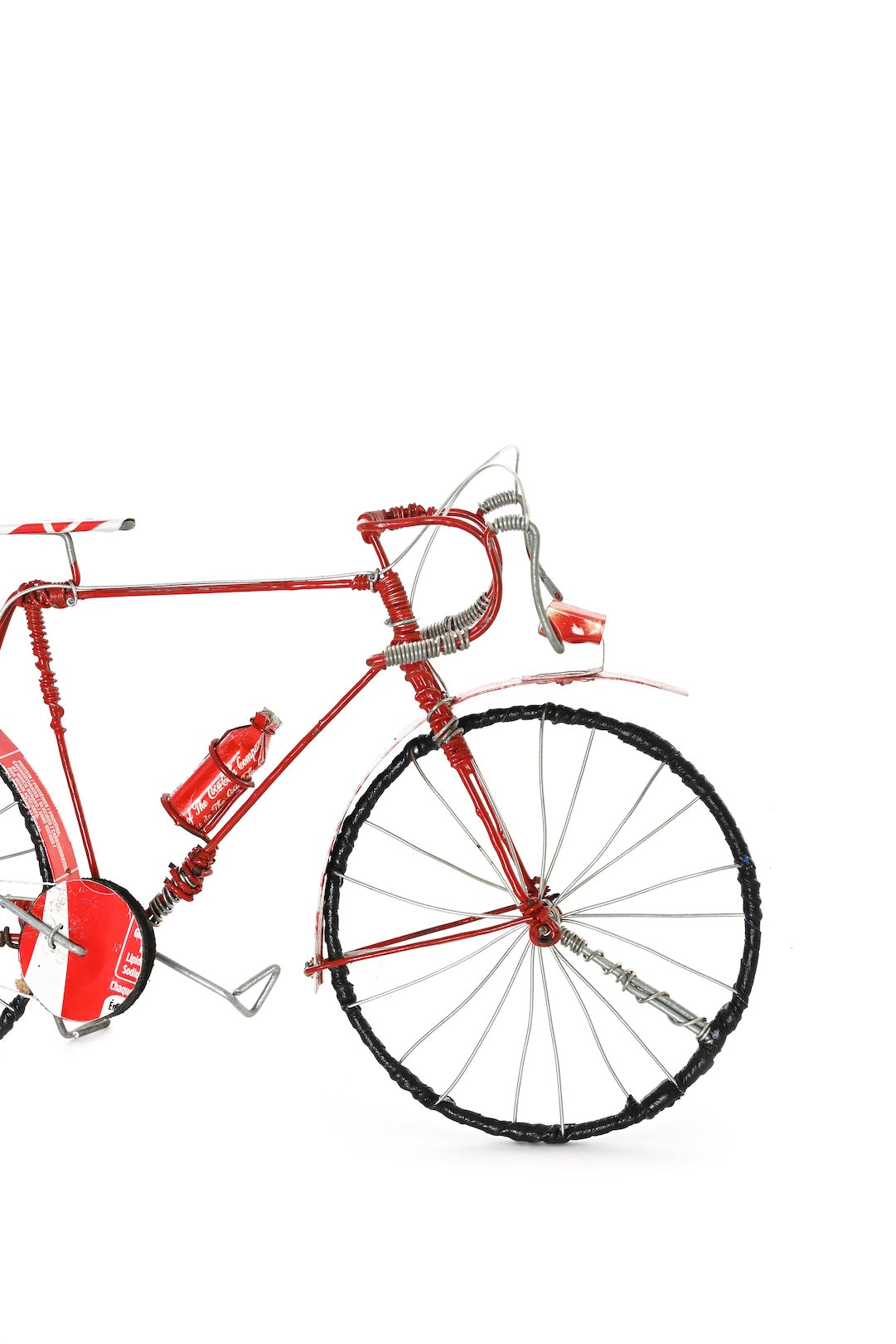 One-Of-A-Kind Recycled Pop Can Bicycle - Red