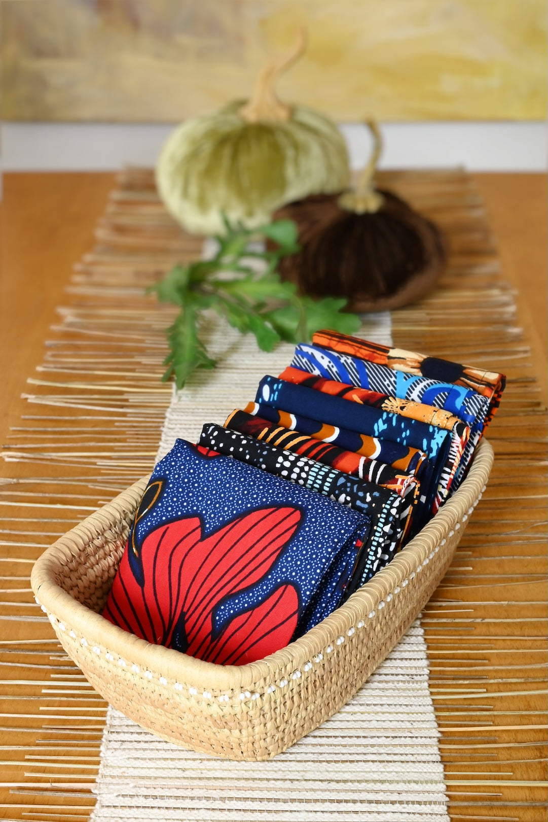 Ngurunit Nomadic Rectangle Storage Basket with White Beads