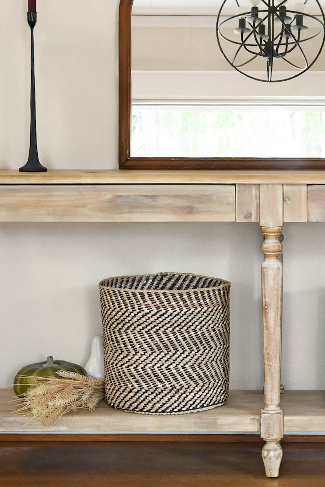 Black & Natural Maila Milulu Reed Basket