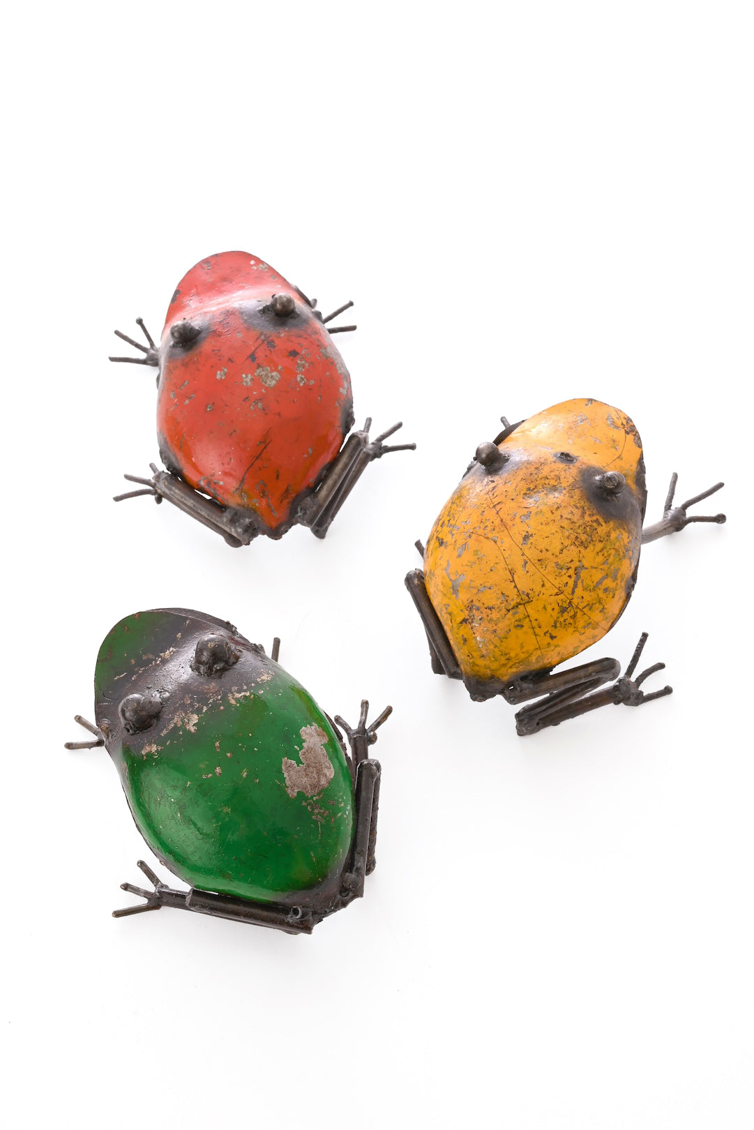 Recycled Oil Drum Frog - Green