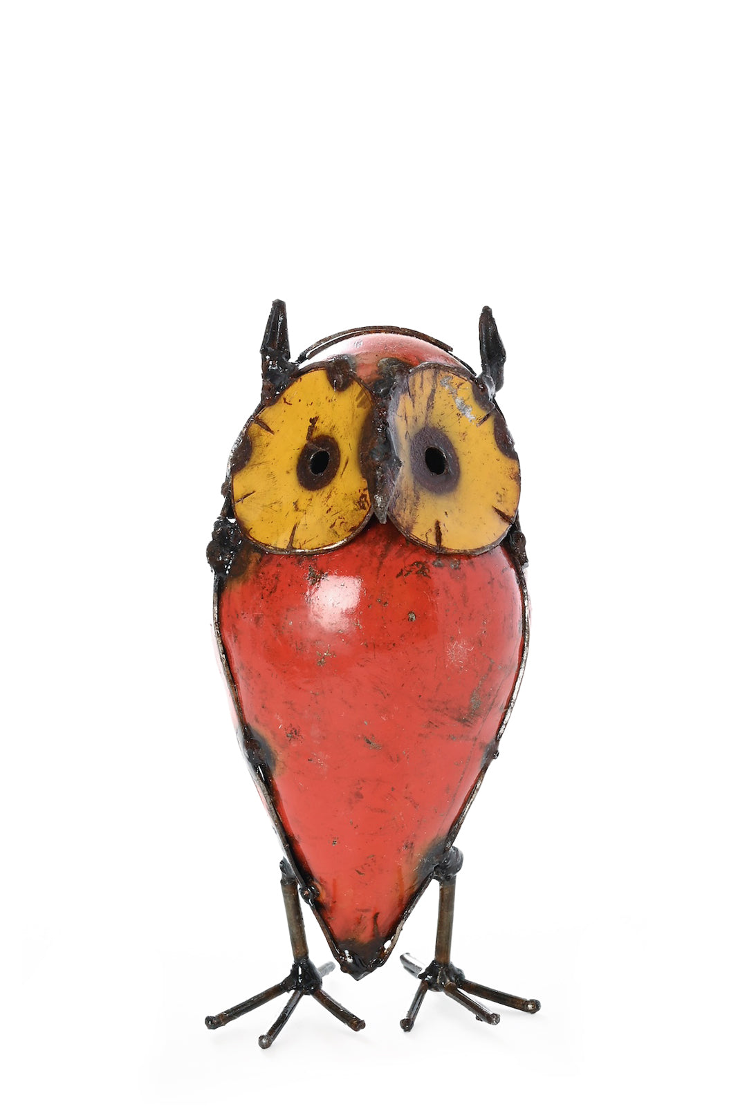 Small Recycled Colorful Metal Owl