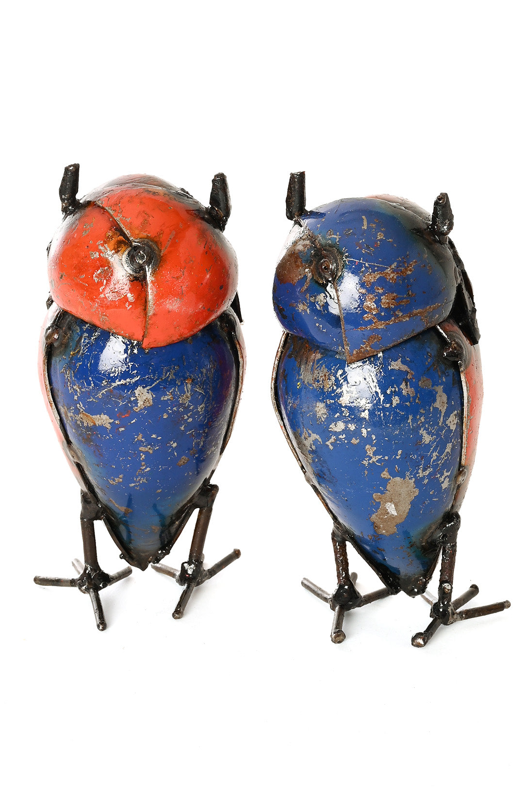 Small Recycled Colorful Metal Owl