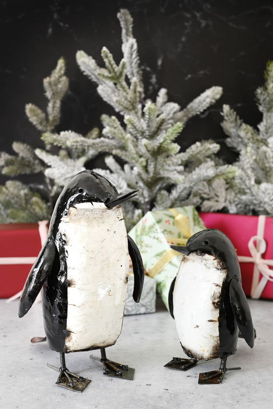 Penguin Pals Oil Drum Sculptures