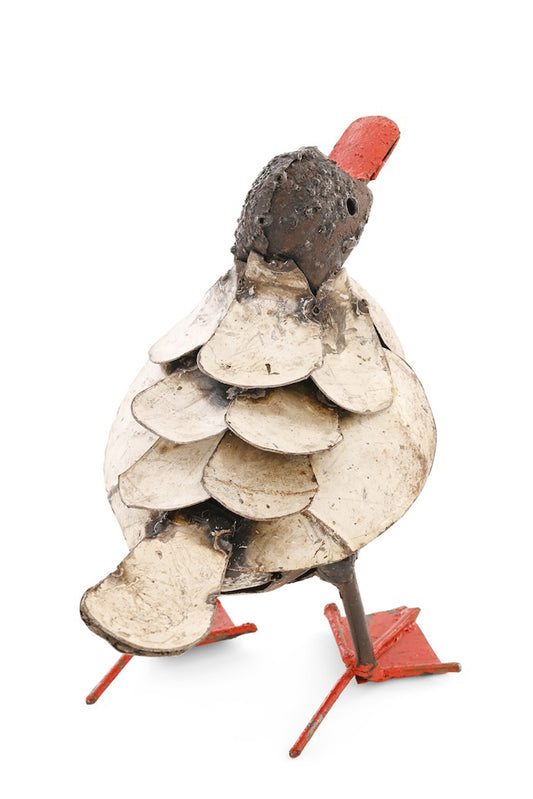 Fluffy Duck Recycled Metal Sculpture