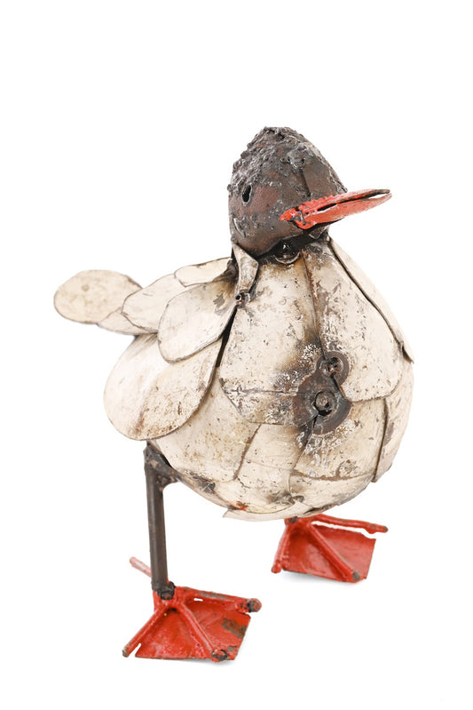 Fluffy Duck Recycled Metal Sculpture