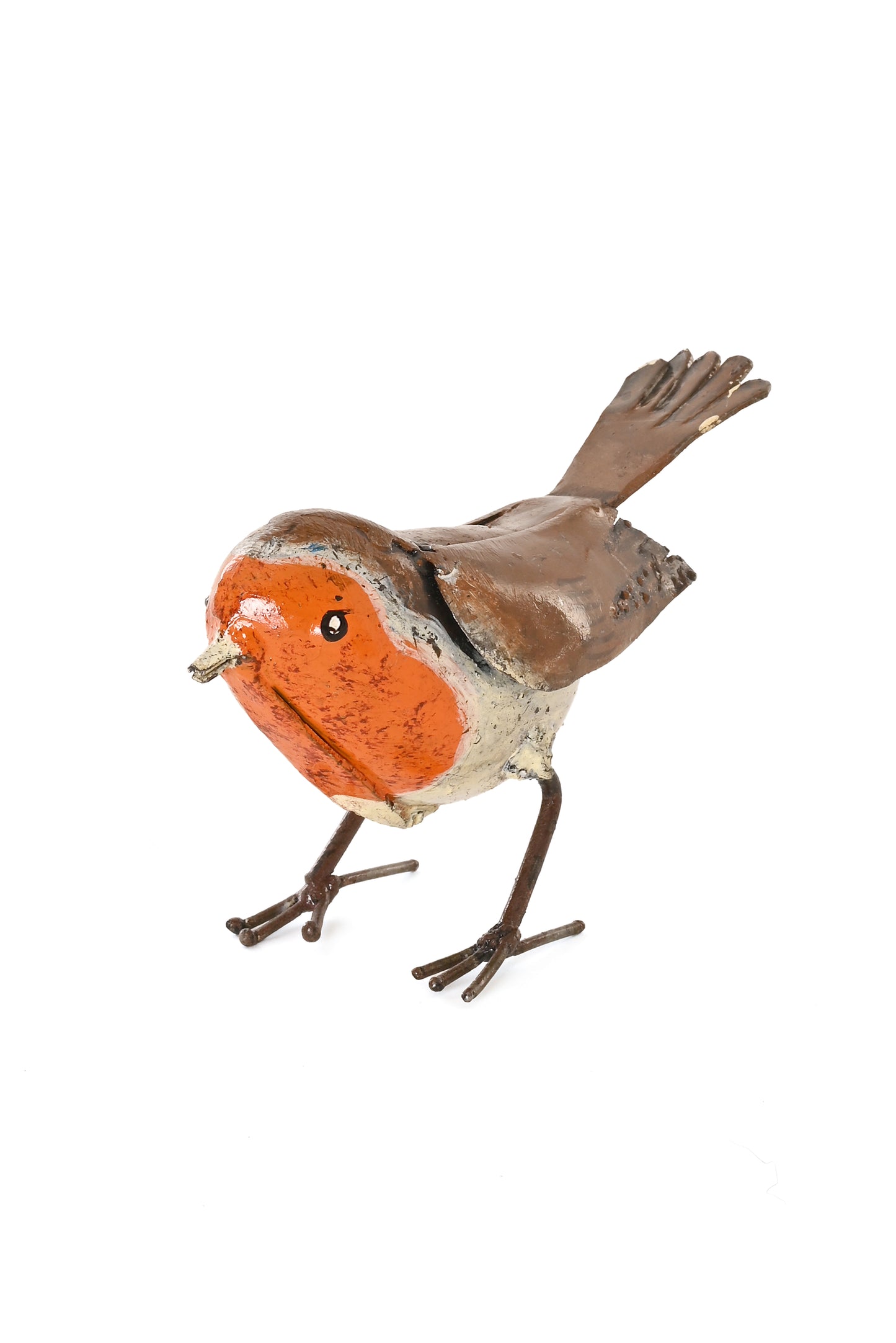 Recycled Metal Robin Sculpture