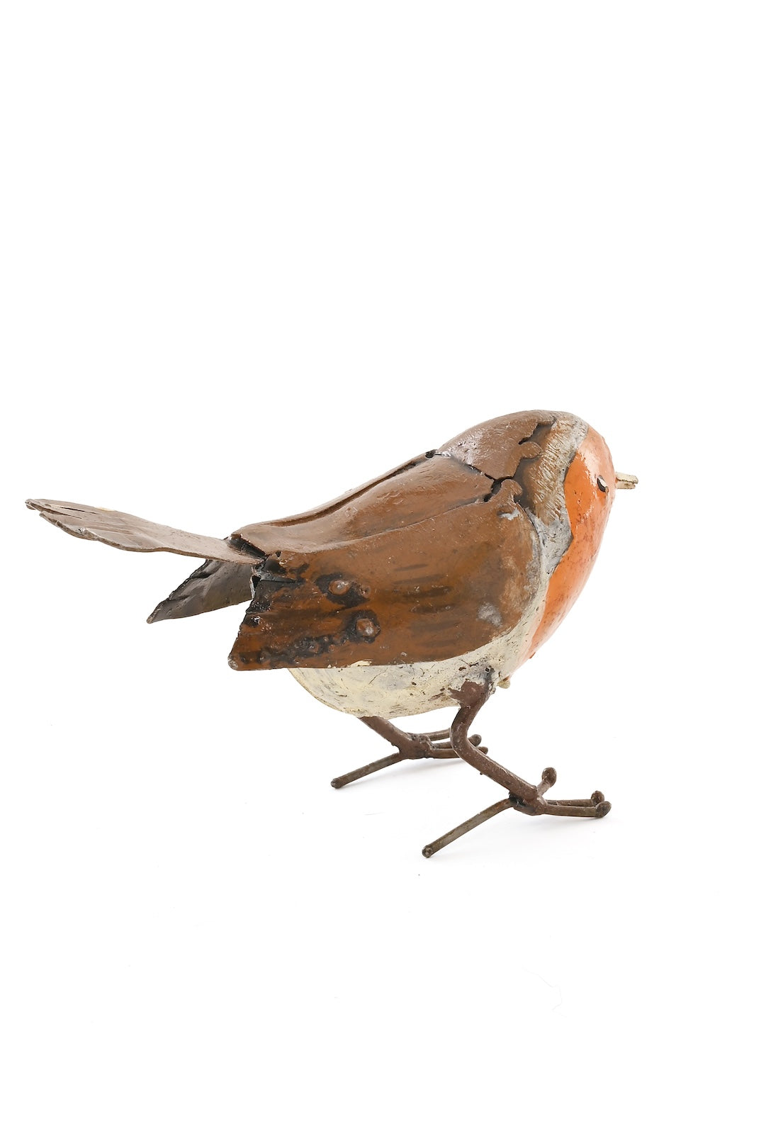 Recycled Metal Robin Sculpture