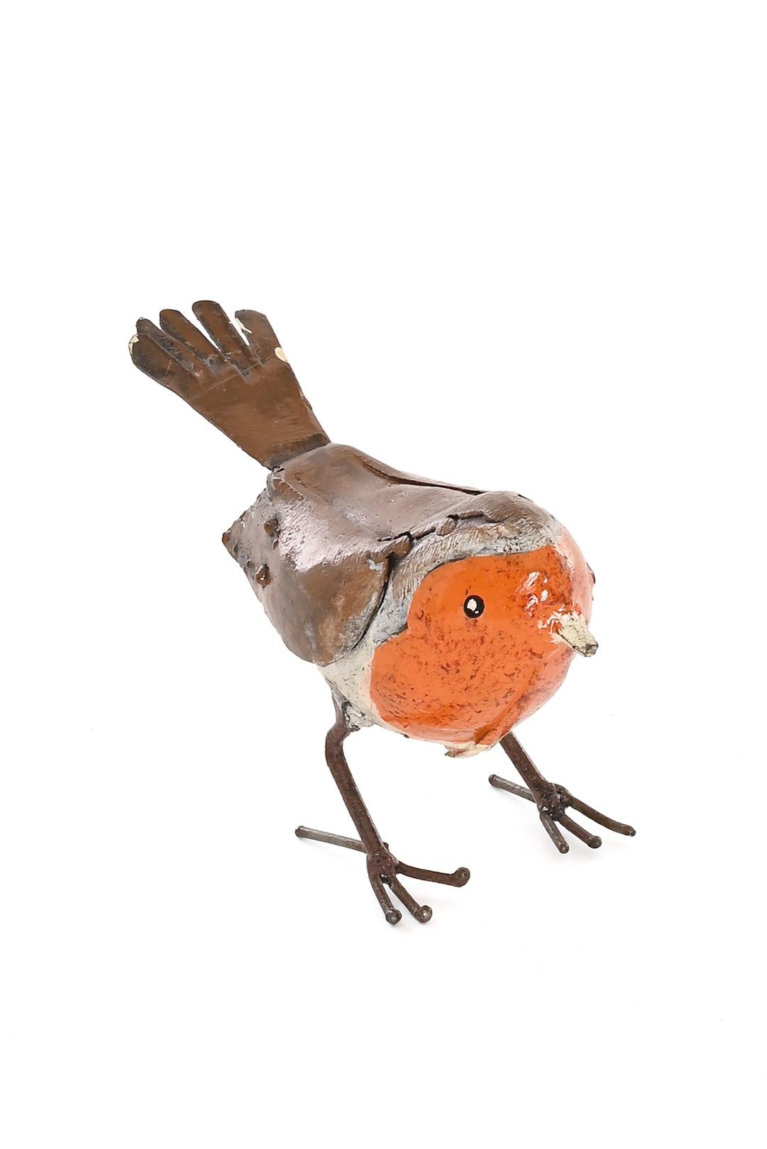 Recycled Metal Robin Sculpture