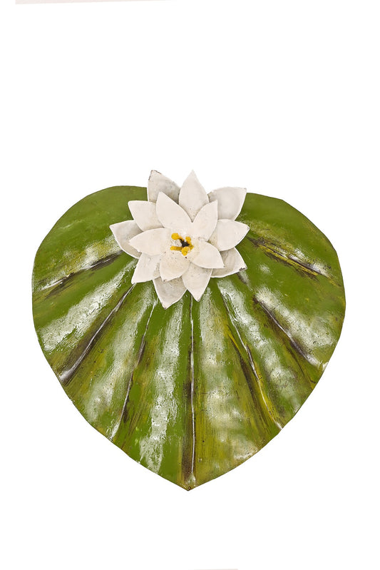 Recycled Metal Lily Pad Garden Sculpture
