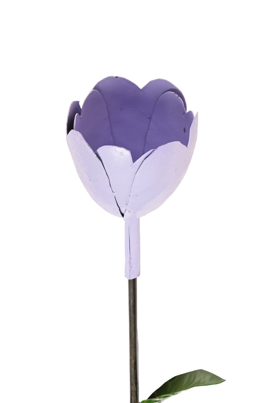 Purple Metal Tulip Garden Stake