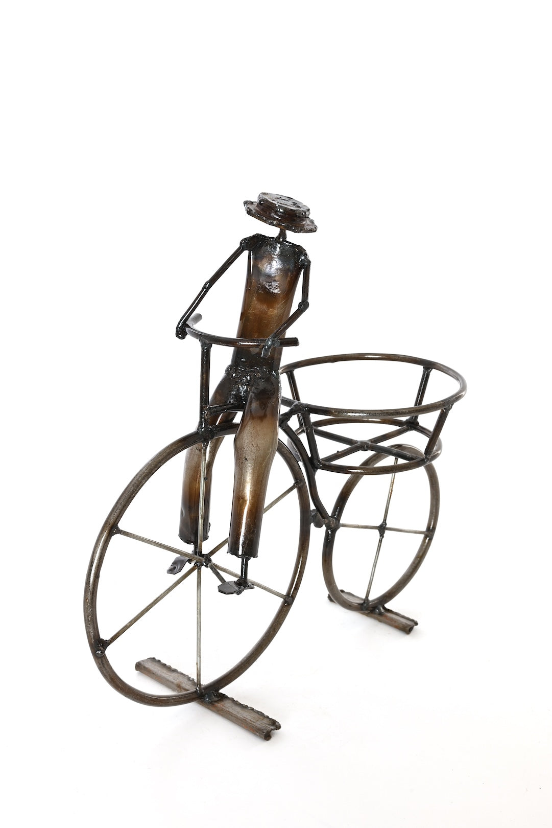 Vintage Bicycle Recycled Metal Planter - One of a Kind